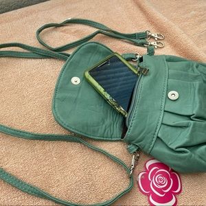 Leather wristlet/ purse